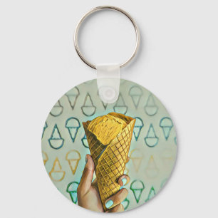 Summer ice cream lovers keychain