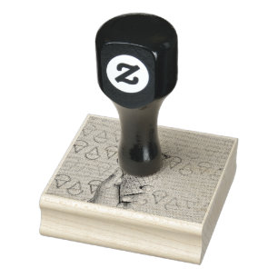 Summer ice cream lovers rubber stamp