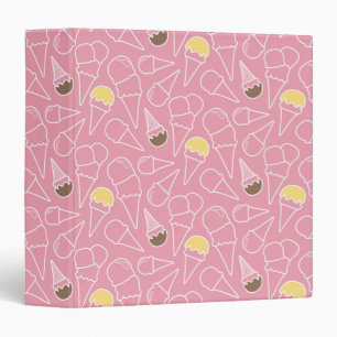 Summer Ice Cream Pattern Binder