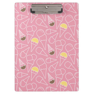 Summer Ice Cream Pattern Clipboard