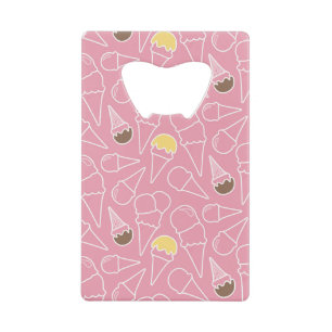 Summer Ice Cream Pattern Wallet Bottle Opener