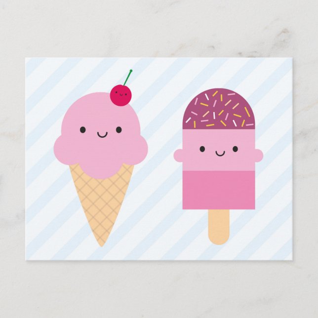 Summer Ice Cream Treats Postcard (Front)