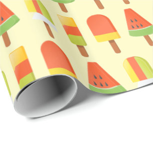 Summer Ice Lollies Pattern Wrapping Paper