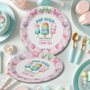 Summer Ice Pop Popsicle Ice Cream Birthday Kids Paper Plate