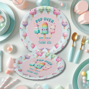 Summer Ice Pop Popsicle Ice Cream Birthday Kids Paper Plate