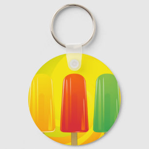 Summer Ice Pops Trio Bright Popsicles Keychain