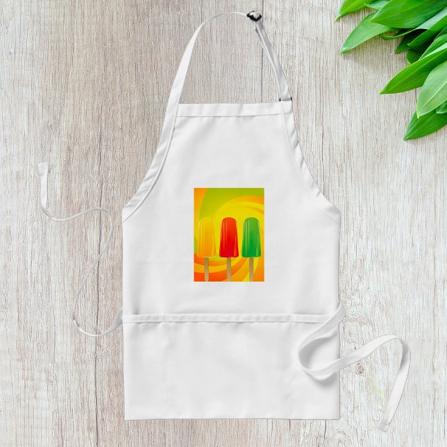 Summer Ice Pops Trio Bright Popsicles Standard Apron (Creator Uploaded)