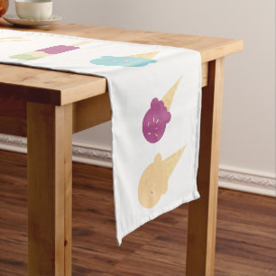 Summer Icecream Pop Sprinkles Long Table Runner
