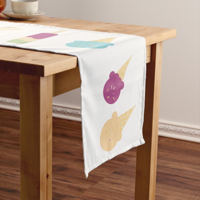 Summer Icecream Pop Sprinkles Long Table Runner (In Situ)