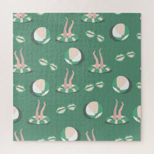 Summer Icons: Vintage Seamless Repeat Jigsaw Puzzle