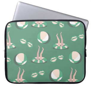 Summer Icons: Vintage Seamless Repeat Laptop Sleeve
