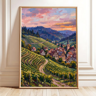Summer Impressionist Black Forest Canvas Art Poster