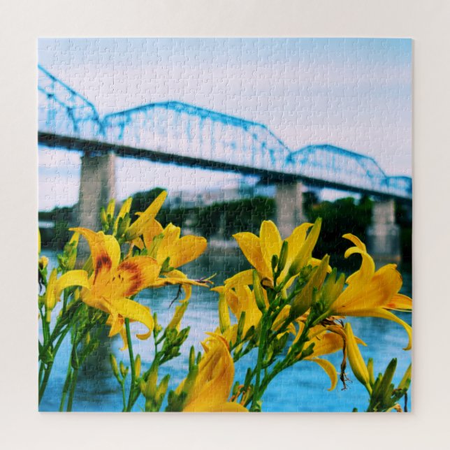 Summer in Chattanooga - Walnut Street Bridge 20x20 Jigsaw Puzzle (Vertical)