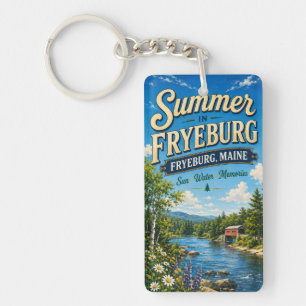 Summer in Fryeburg Maine Rectangle Acrylic Keychain