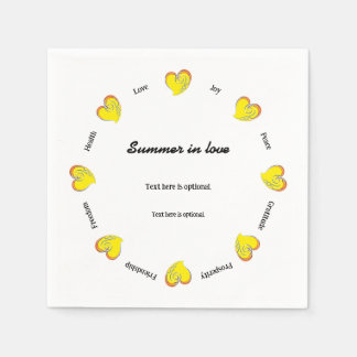 Summer in Love -Beach or Lake- Custom Text Centre Napkin