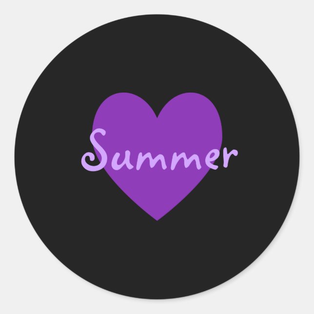 Summer in Purple Classic Round Sticker (Front)