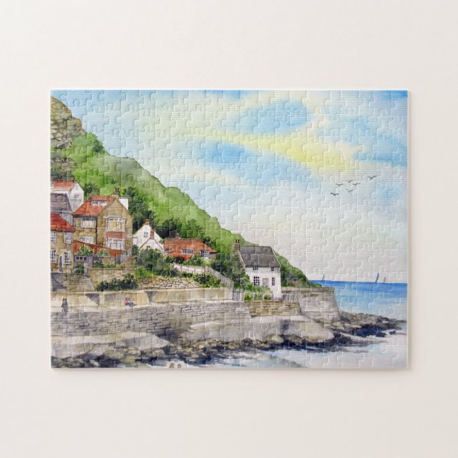 Summer in Runswick Bay North Yorkshire England Jigsaw Puzzle (Horizontal)