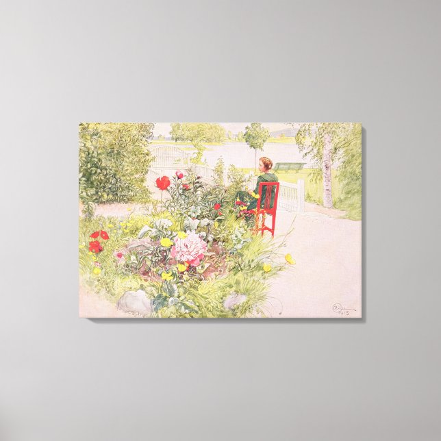 Summer in Sundborn, 1913, from a commercially prin Canvas Print (Front)