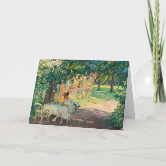 Summer in the Garden | Edward Cucuel Card (Front)