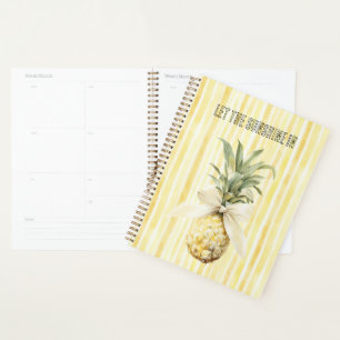Summer in the Sun Yellow Stripes Pineapple Planner