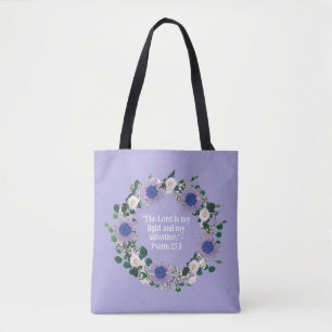 Summer-Inspired Blue Sunflower Floral Wreath Quote Tote Bag