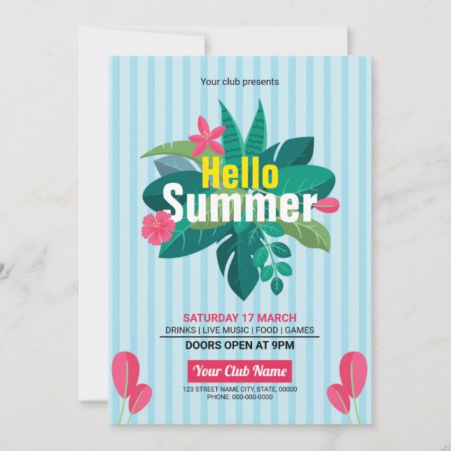 Summer Invitation Flyer (Front)