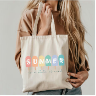 Summer is a State of Mind – Ice Cream Popsicle Tote Bag