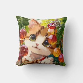 Summer is coming throw pillow