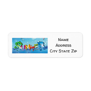 "SUMMER IS HERE" RETURN ADDRESS LABEL