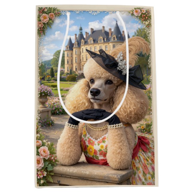  Summer Is In The Air, Poodle  Medium Gift Bag (Front)