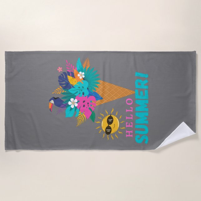  Summer Is My Best Funny Season     Beach Towel (Front)