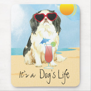 Summer Japanese Chin Mouse Pad