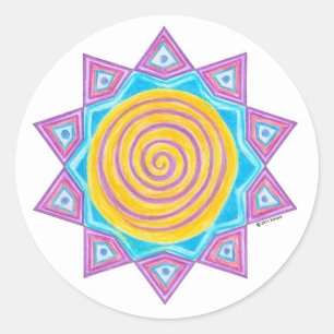 Summer Joy Star Classic Round Sticker