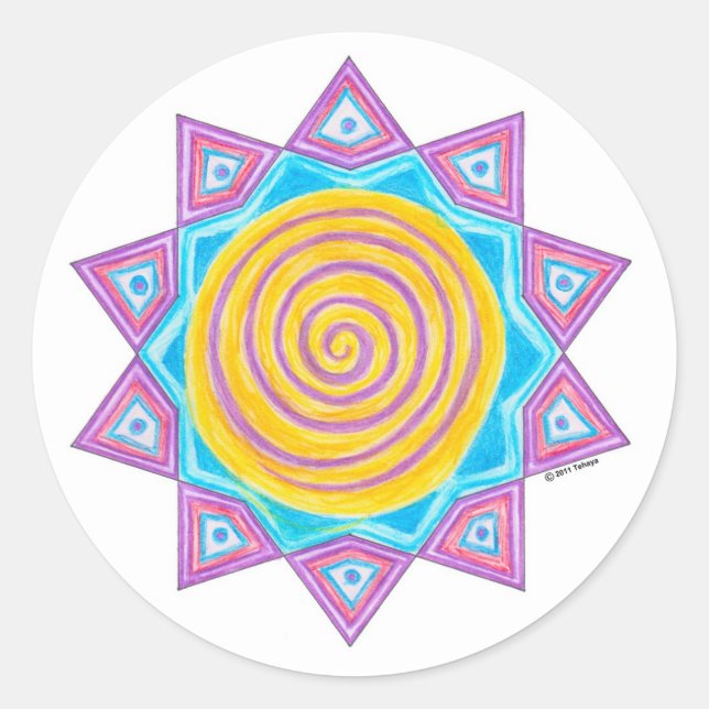 Summer Joy Star Classic Round Sticker (Front)