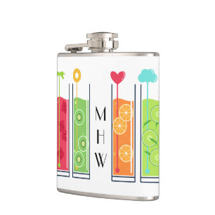 Summer Juices custom monogram flask