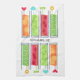 Summer Juices custom name kitchen towel