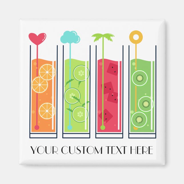 Summer Juices custom text magnet (Front)