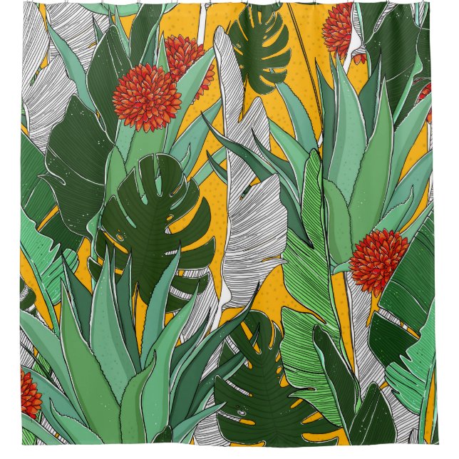 Summer Jungle: Bright Palm Pattern. (Front)