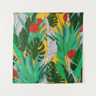 Summer jungle pattern with bright colours. Jungle Tapestry