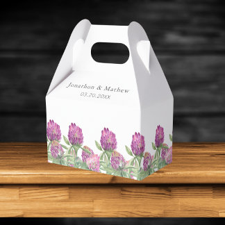 Summer Jungle Watercolour Floral Wedding Favor Box