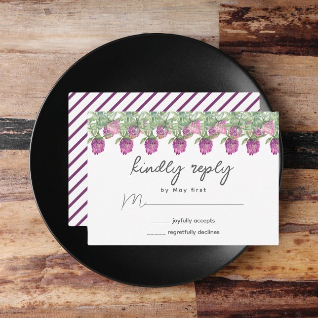 Summer Jungle Watercolour Floral Wedding RSVP Card (Summer Jungle Watercolour Floral Wedding Supplies)
