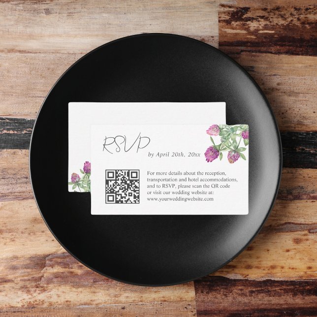 Summer Jungle Watercolour Floral Wedding RSVP Enclosure Card (Summer Jungle Watercolour Floral Wedding Supplies)