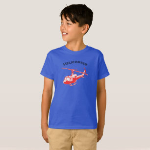 Summer Kids Basic  Boys T-Shirt With Helicopter