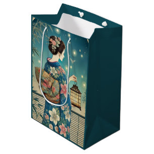 summer kimono&fireflies medium gift bag