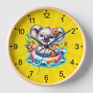 Summer Koala Sublimation Clipart-97702 Clock