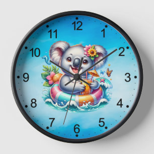 Summer Koala Sublimation Clipart-97702 Clock