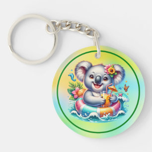 Summer Koala Sublimation Clipart Keychain
