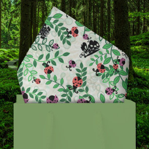 Summer - Lady Bugs, Butterflies and Leaves Tissue Paper