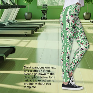 Summer - Lady Bugs, Butterflies Leaves-Text Option Leggings