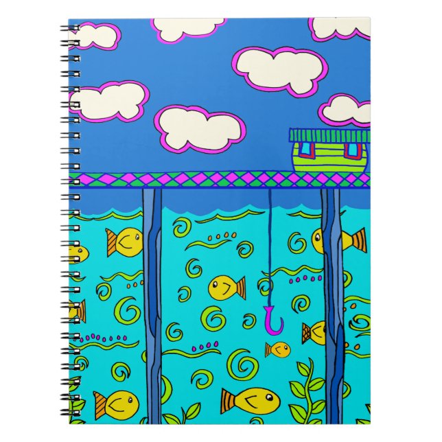 Summer Lake Fishing Notebook (Front)